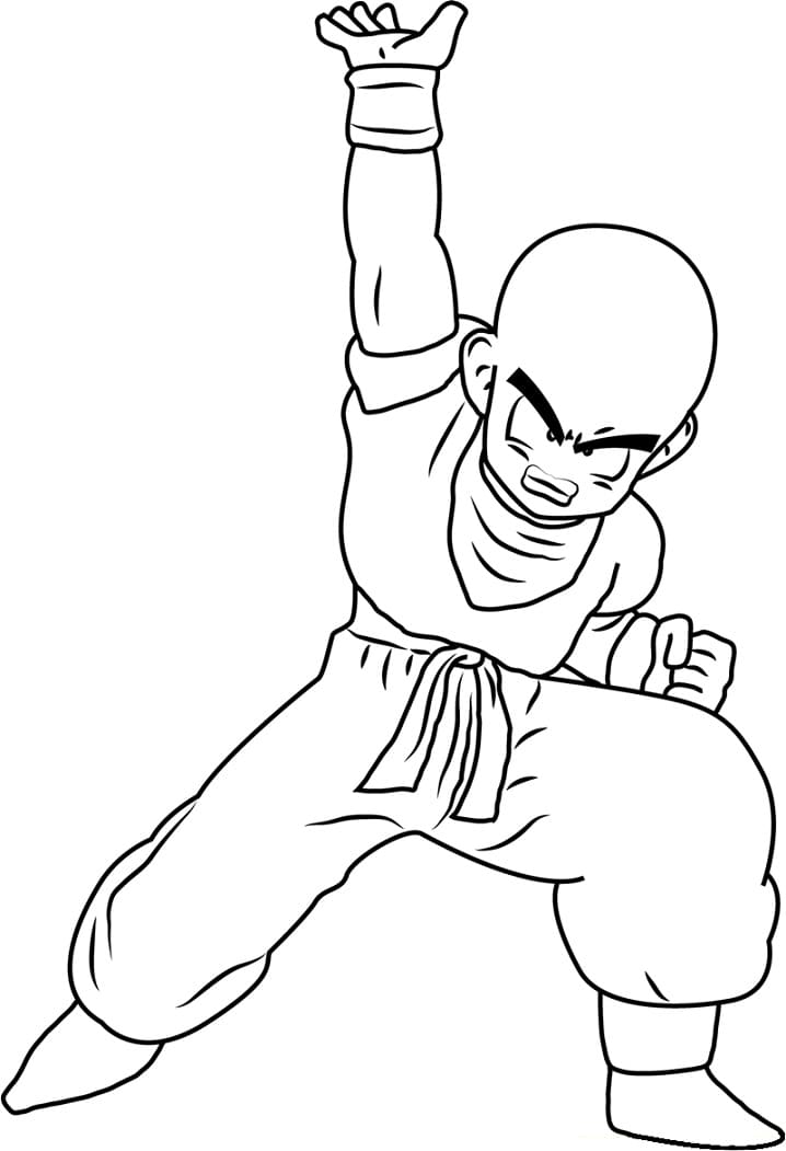 Desenhos de Kuririn Dragon Ball Z para Colorir