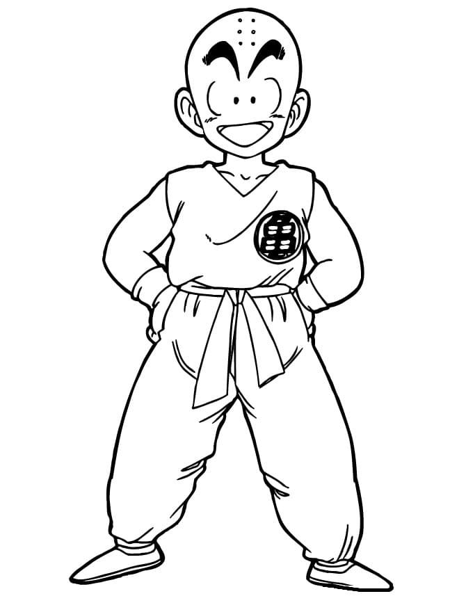 Desenhos de Kuririn de Dragon Ball Z para Colorir