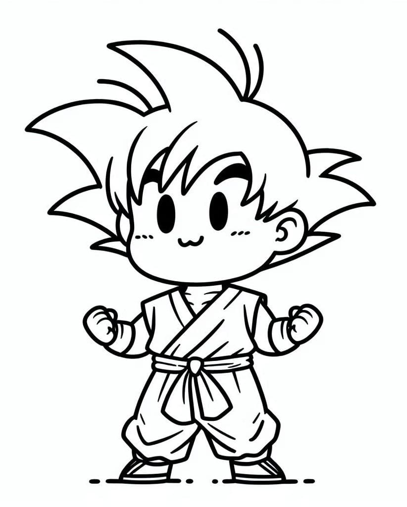 Desenhos de Son Goku Dragon Ball Z para Colorir