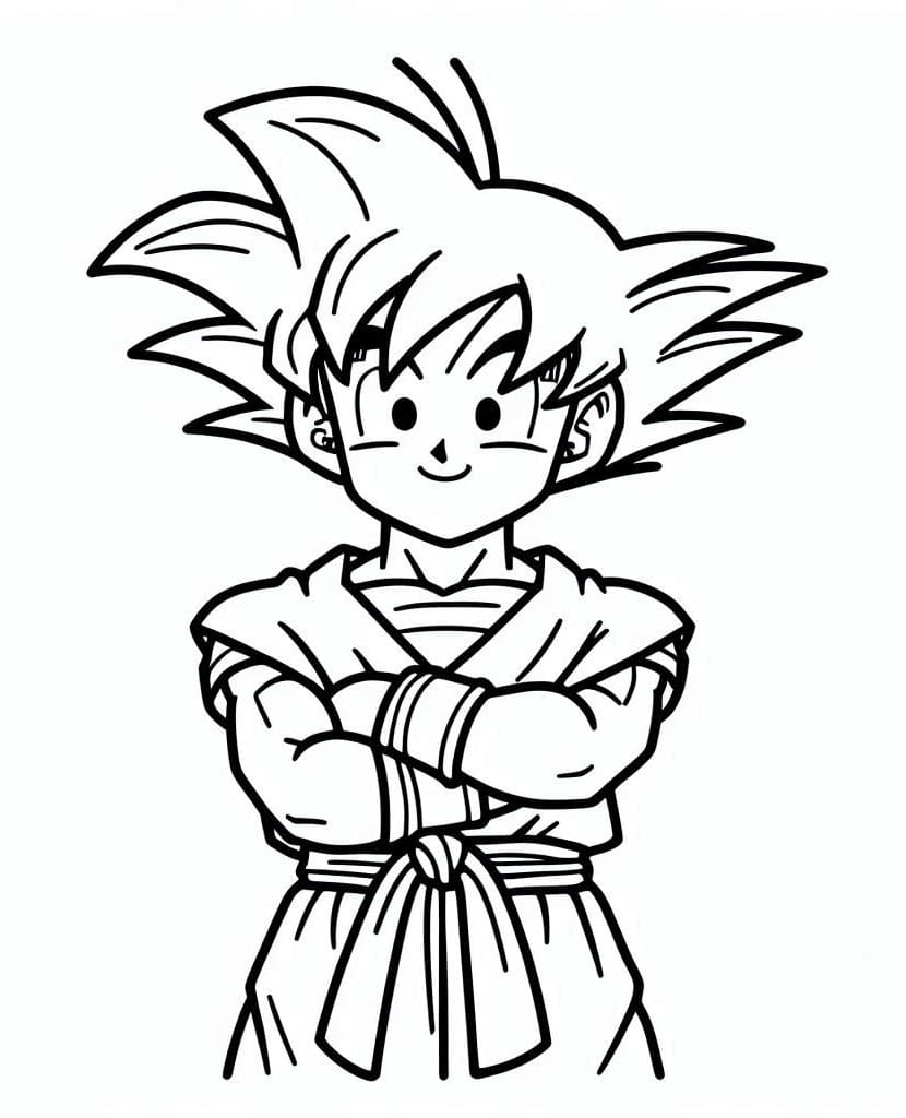 Desenhos de Son Goku de Dragon Ball Z para Colorir