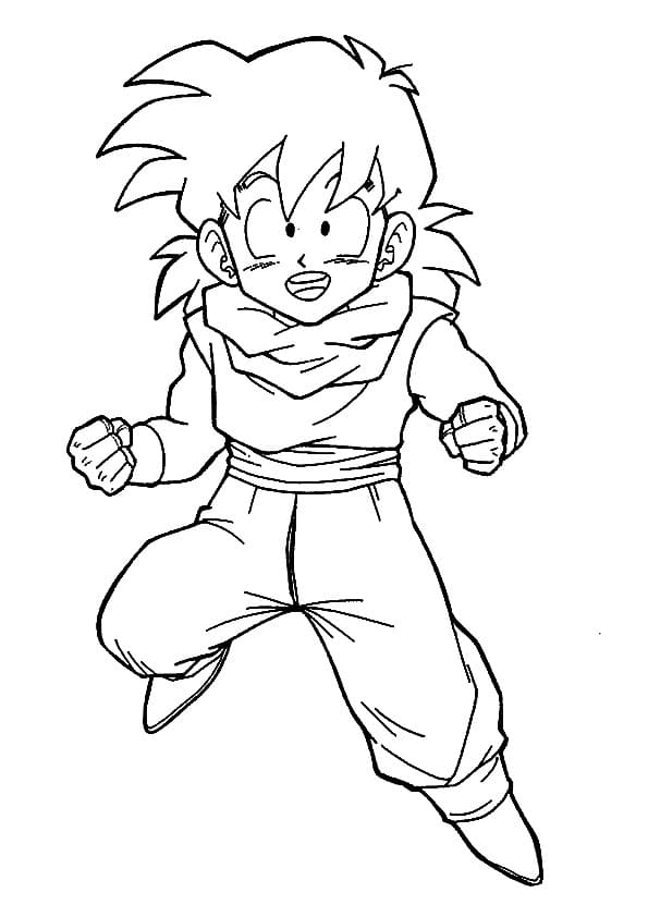 Desenhos de Son Goten de Dragon Ball Z para Colorir