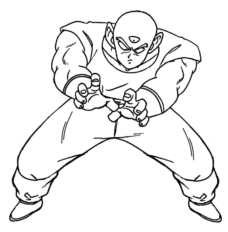 Desenhos de Tenshinhan Dragon Ball Z para Colorir