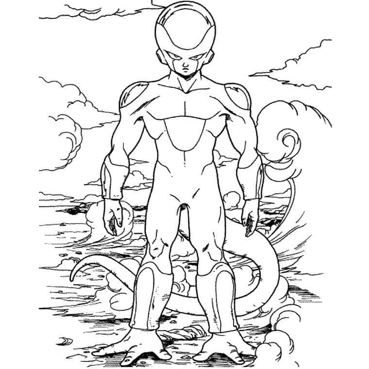 Desenho de Formá Final de Freeza para Colorir