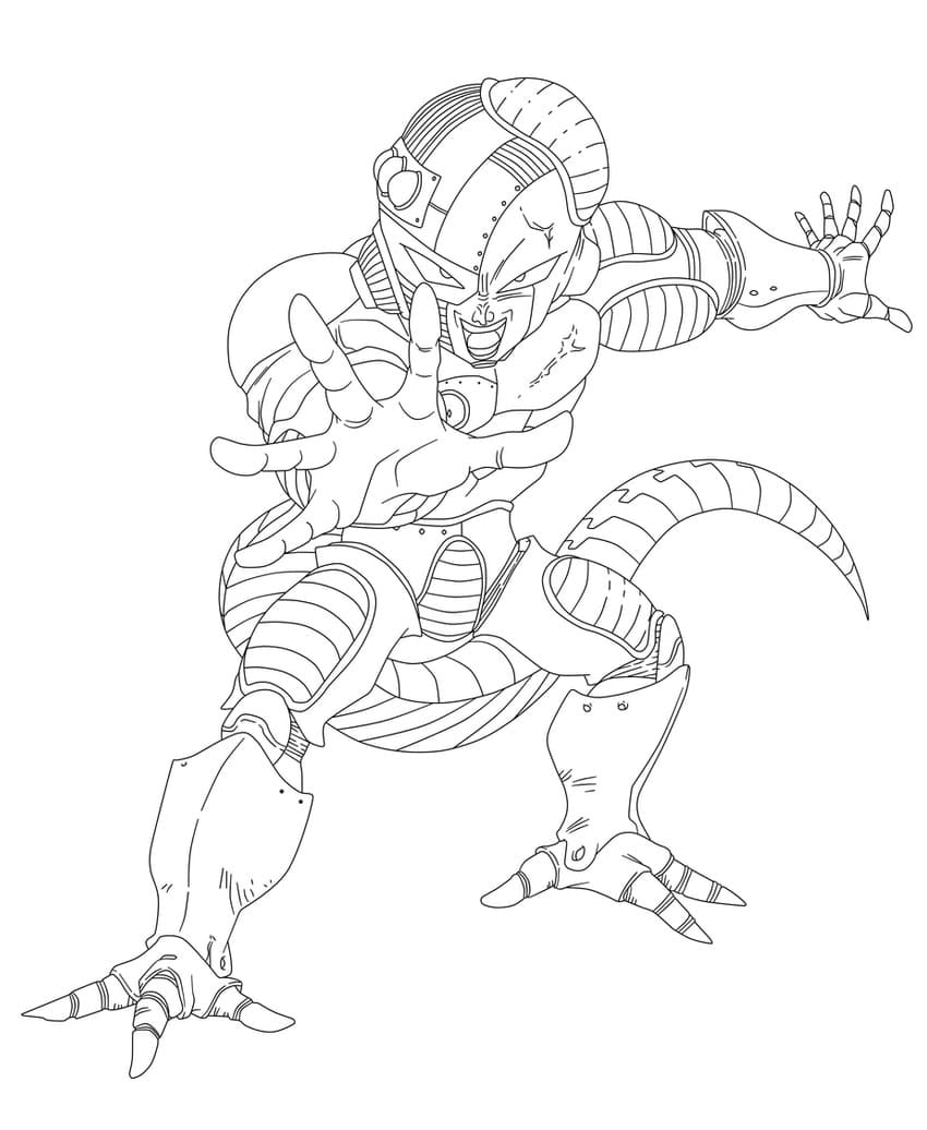 Desenho de Mecha Freeza de Dragon Ball para Colorir