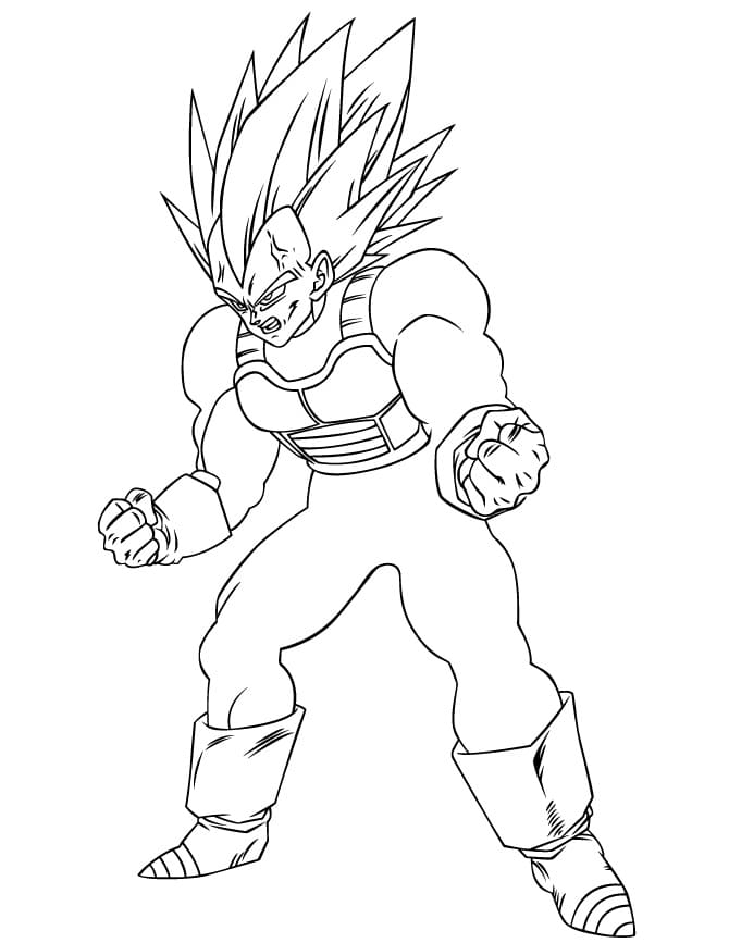 Desenho Vegetá com Raiva para Colorir