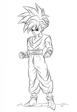Desenho de Dragon Ball Imprimível para Colorir