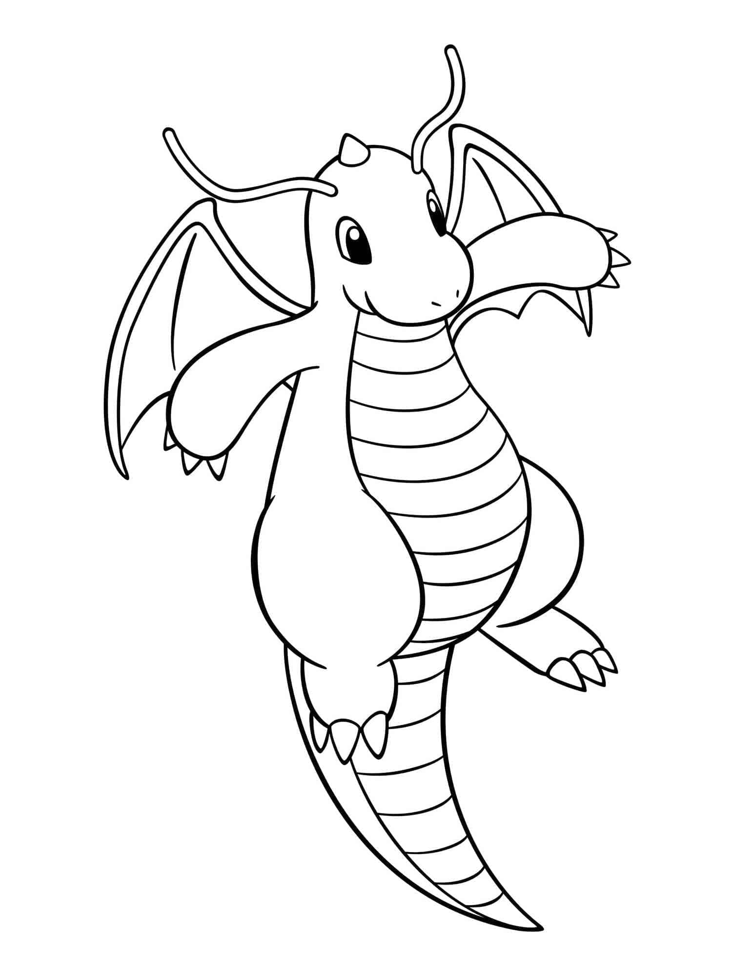 Desenho de Dragonite Grátis para Crianças para Colorir