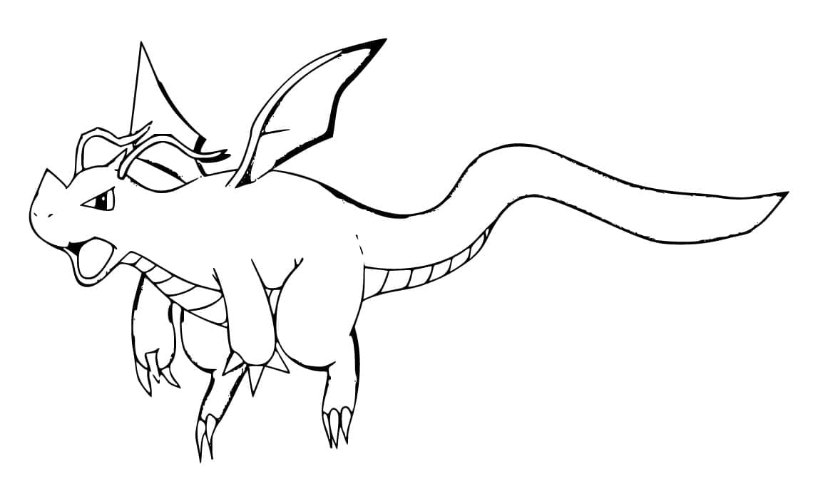 Desenho de Dragonite Grátis para Colorir
