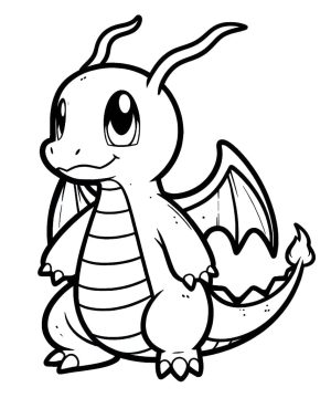 Desenho de Dragonite para crianças de 3 Anos para Colorir