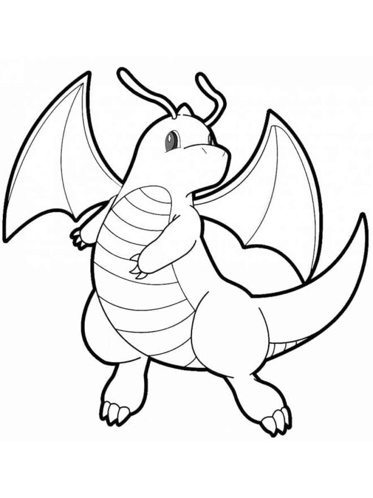 Desenho de Dragonite para Crianças de 6 Anos para Colorir