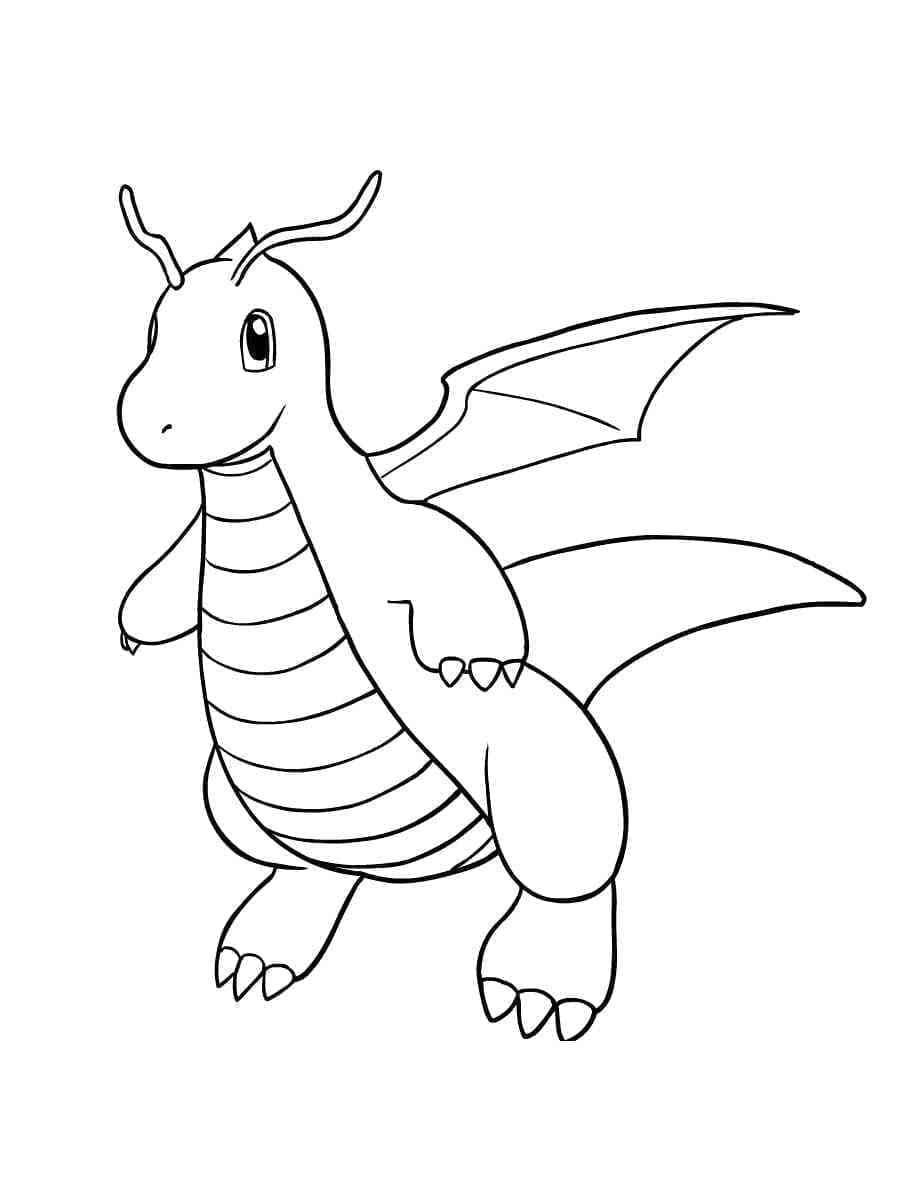 Desenho de Dragonite para Crianças para Colorir