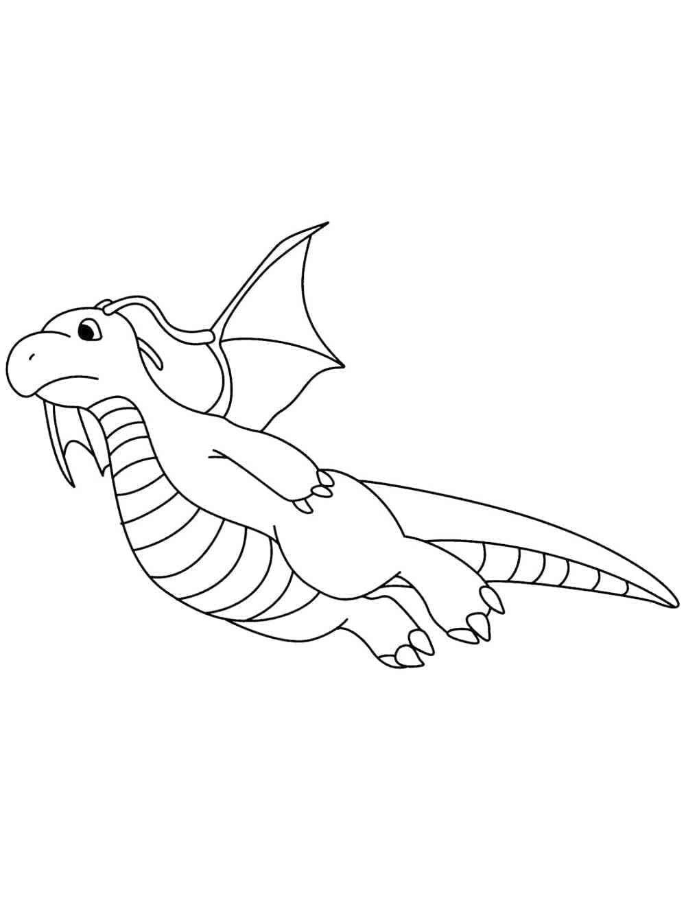 Desenho de Dragonite de Pokemon para Colorir