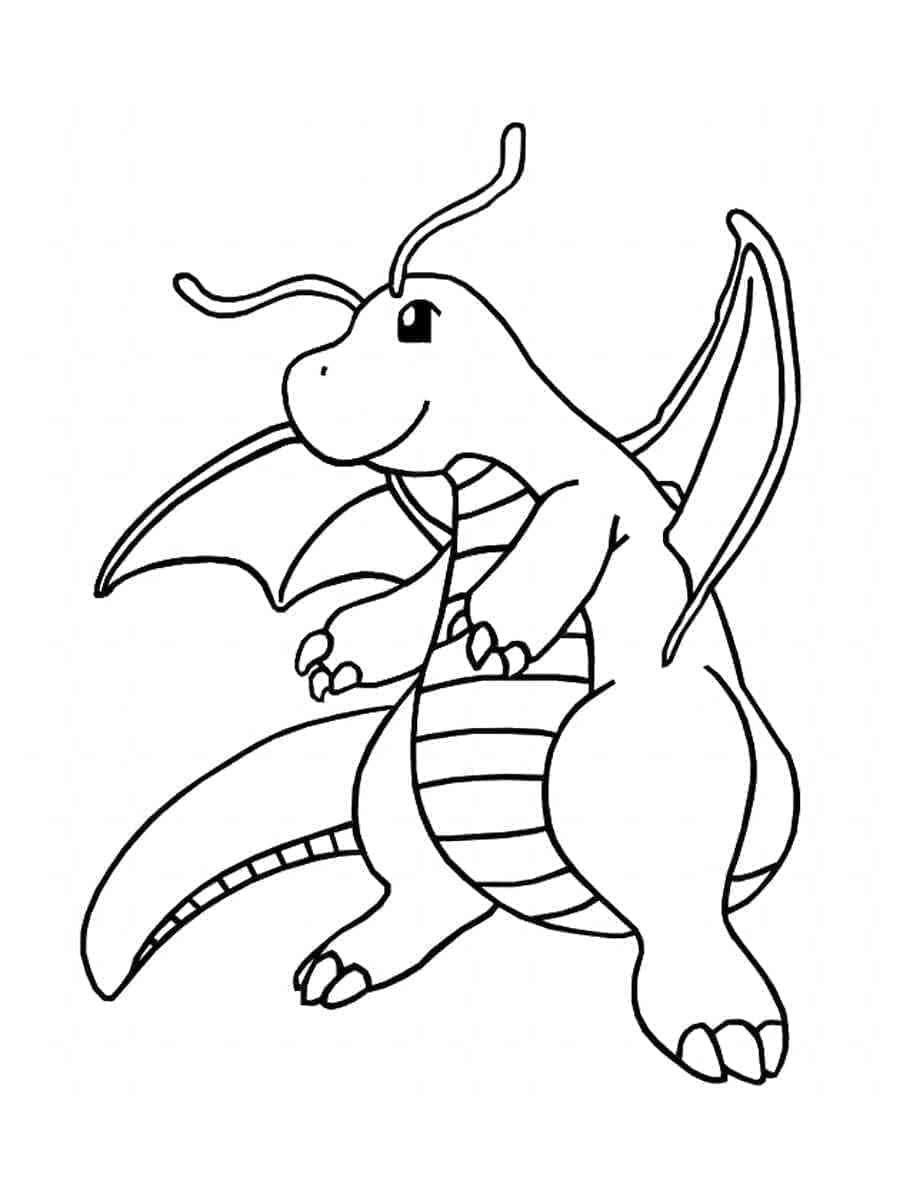 Desenho de Lindo Dragonite para Colorir