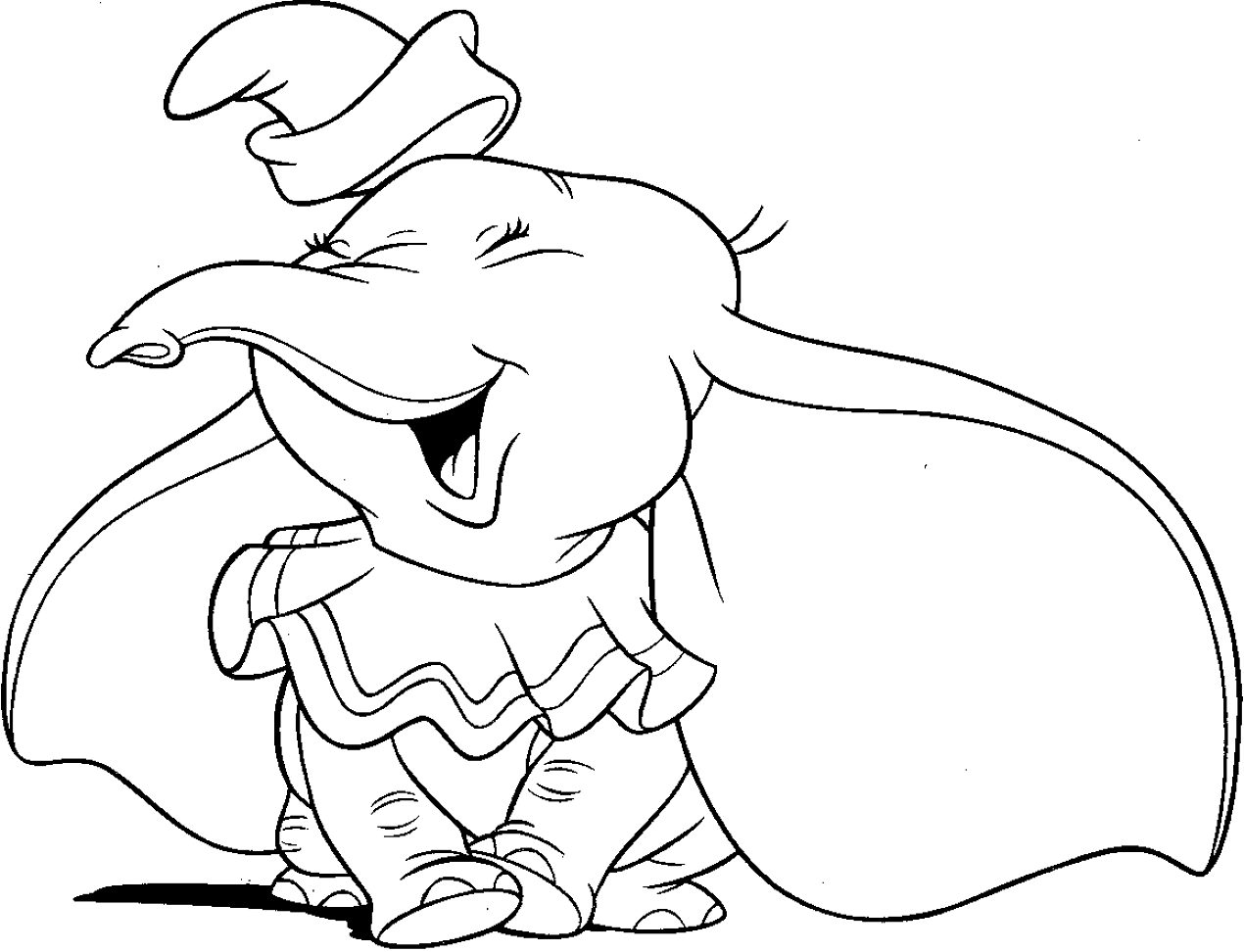 Desenho de Dumbo no Circo para Colorir