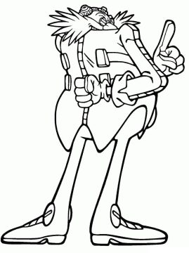 Desenho de Doutor Ivo Eggman Robotnik para Colorir