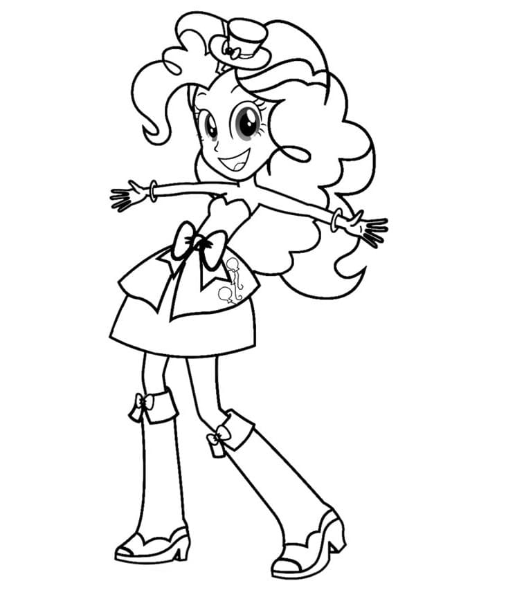 Desenho de Equestria Girls para Colorir com Lápis de Cor Online