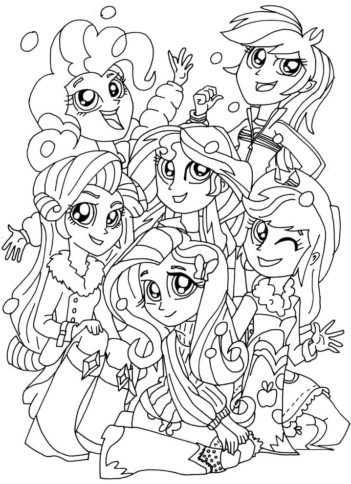 Desenho de Equestria Girls para Colorir Download