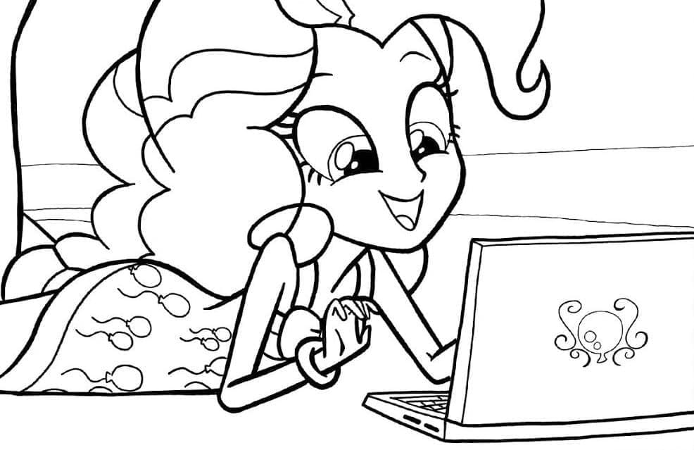 Desenho de Equestria Girls para Colorir Grátis Download