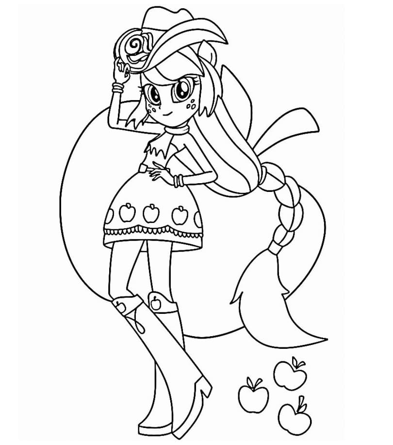 Desenho de Equestria Girls para Colorir Grátis Pdf