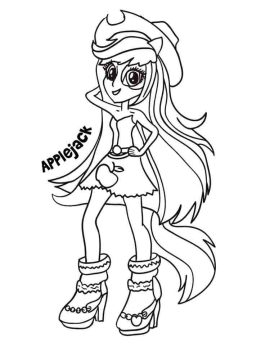 Desenho de Equestria Girls para Colorir Pdf