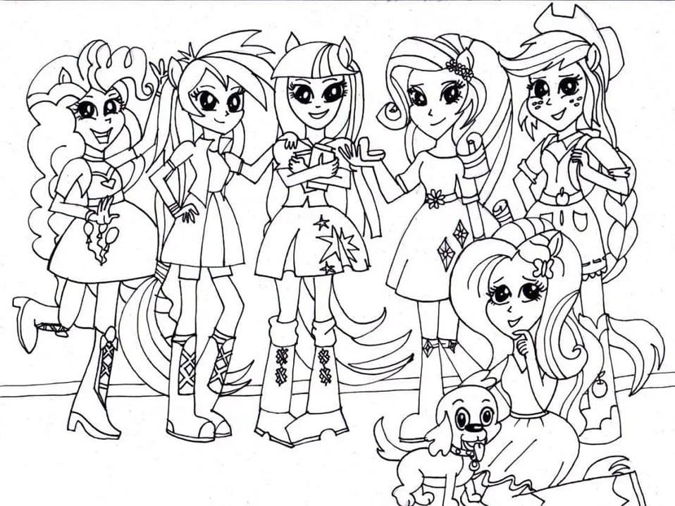 Desenho de Equestria Girls para Imprimir Download