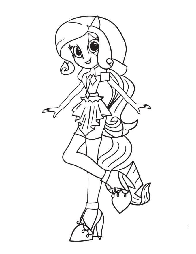 Desenho de Equestria Girls para Imprimir em Pdf