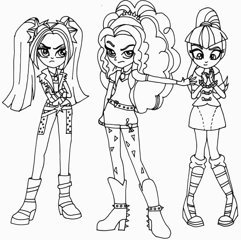Desenhos de Equestria Girls para Colorir