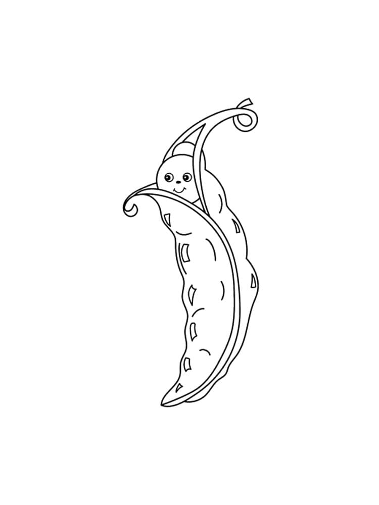 Desenho de Adoráveis Ervilhas para Colorir