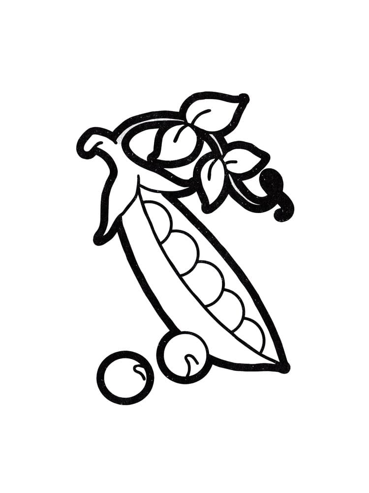 Desenho de Ervilha Bonita para Colorir Pdf