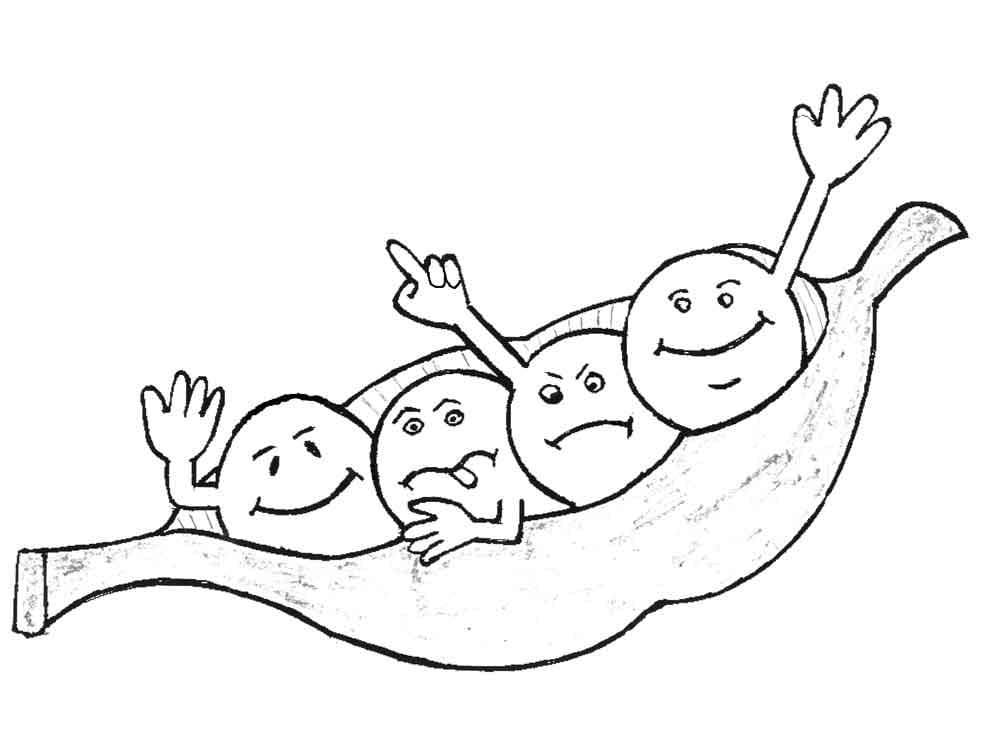 Desenho de Ervilha Engracadas para Colorir