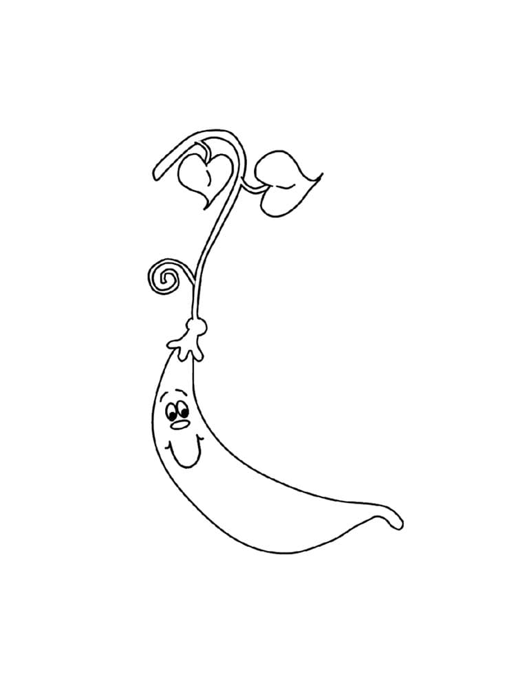 Desenho de Ervilha Feliz para Colorir