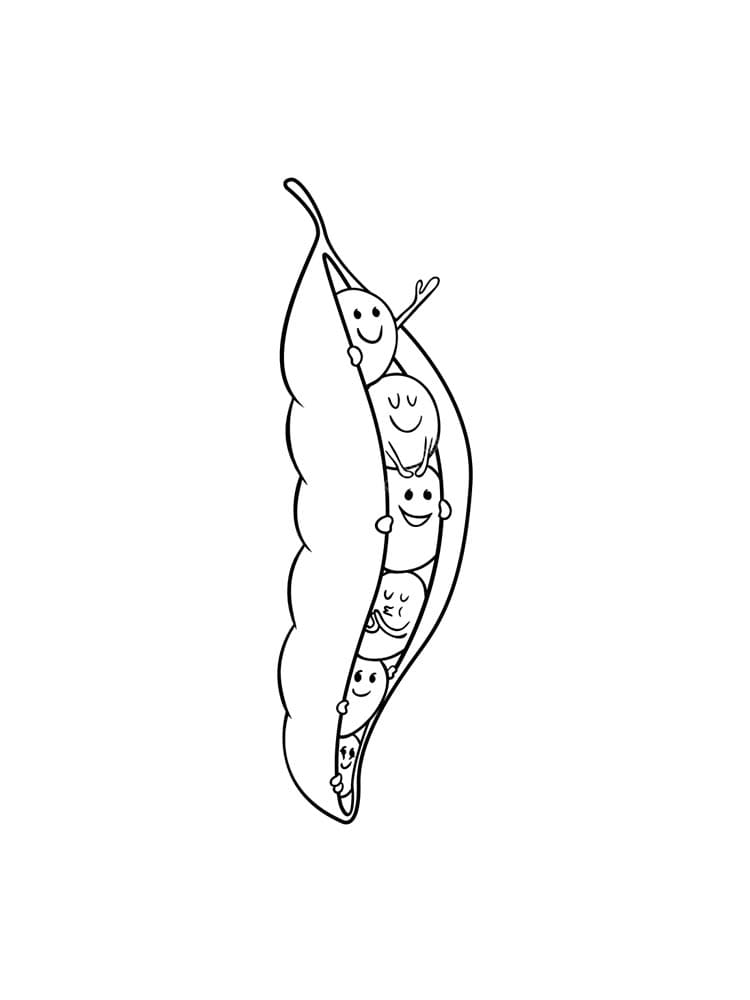 Desenho de Ervilhas Fofas para Colorir