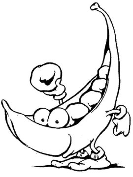 Desenho de Ervilhas para Colorir