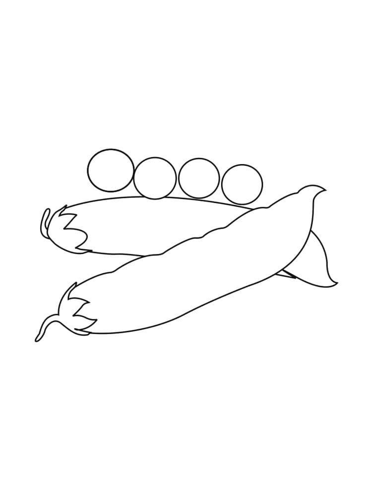 Desenho de Ervilhas Simples para Colorir