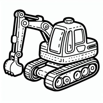 Desenho de grátis Escavadeira para crianças para Colorir