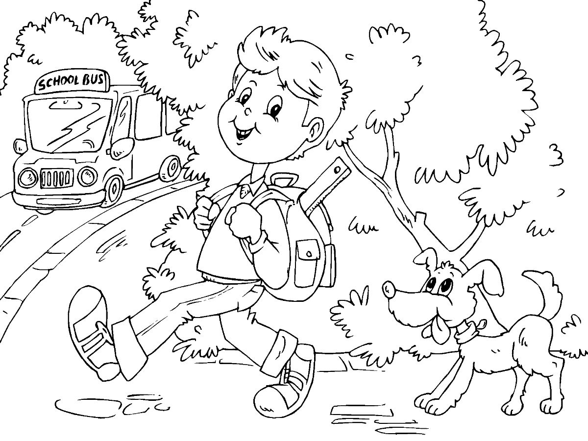 Desenho de Escola Download para Colorir