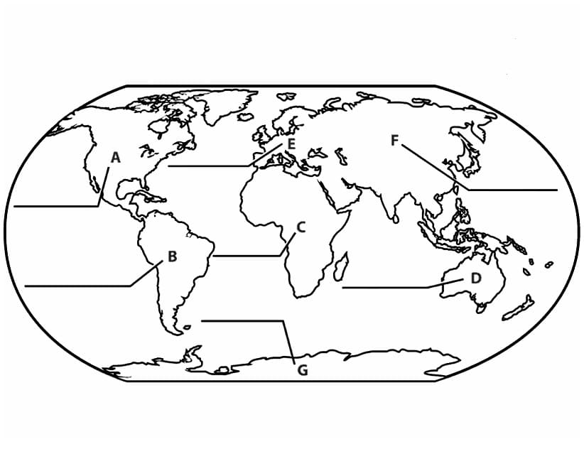 Desenho de Globo Terreste Escolar para Colorir Grátis Download