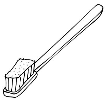Desenho de Escova de Dente para Colorir em Pdf