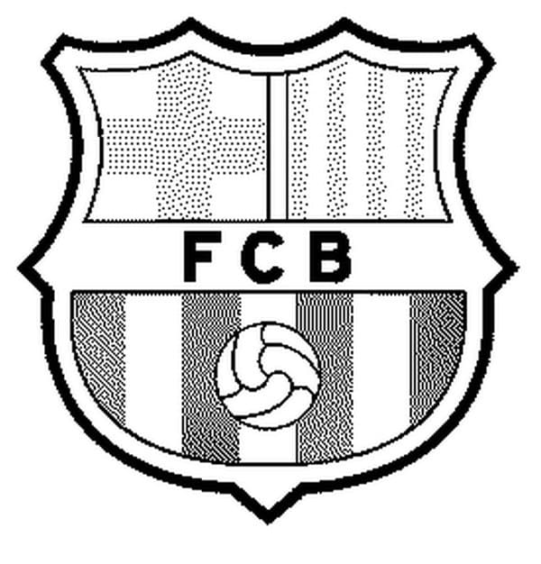 Desenhos de Escudo do Barcelona para Colorir