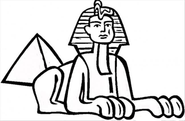 Desenho de Esfinge Bonita para Colorir Pdf