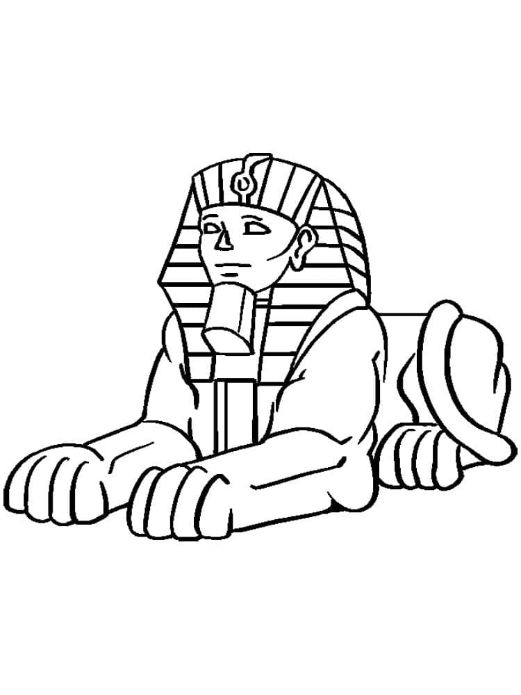 Desenho de Esfinge Incrível para Colorir
