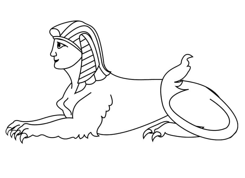 Desenho de Esfinge para Colorir Pdf