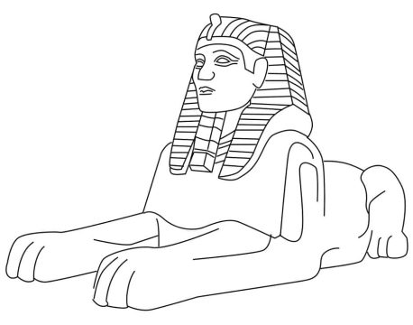Desenho de Esfinge para Imprimir lápis de Cor