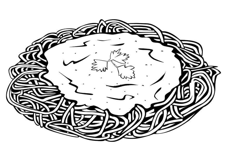 Desenho de Espaguete para Colorir Pdf