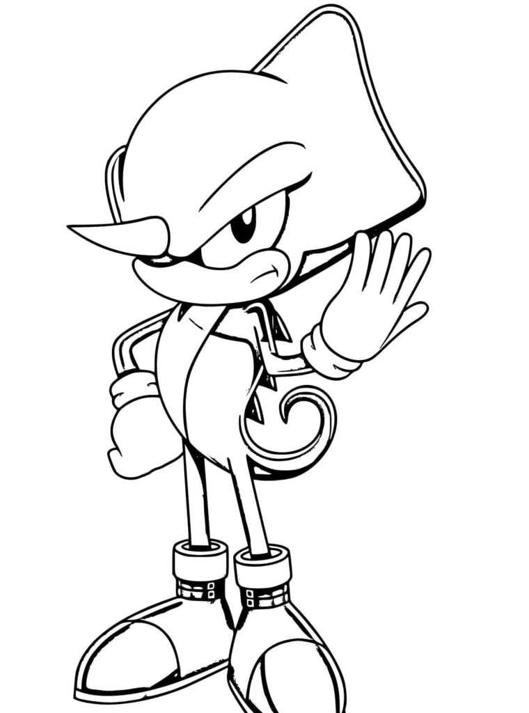 Desenho de Espio The Chameleon Sonic para Colorir