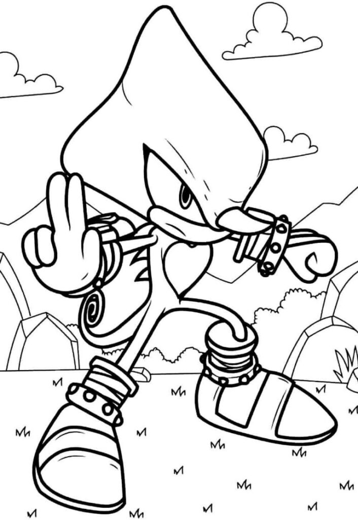 Desenho de Espio The Chameleon de Sonic para Colorir