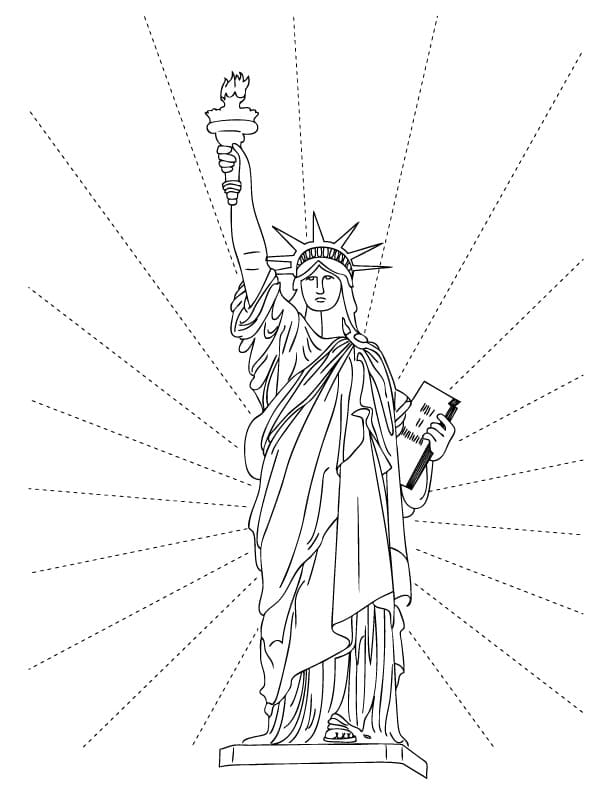 Desenho de Estátua da Liberdade Imprimivel Download