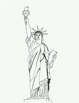 Desenho de estátua da Liberdade Infantil para Imprimir