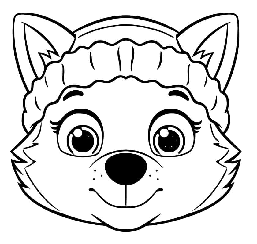 Desenho de Cara de Everest para Colorir