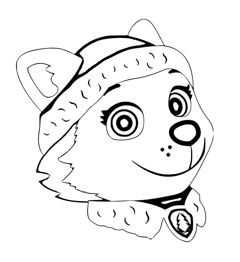 Desenho de Everest Está Feliz para Colorir